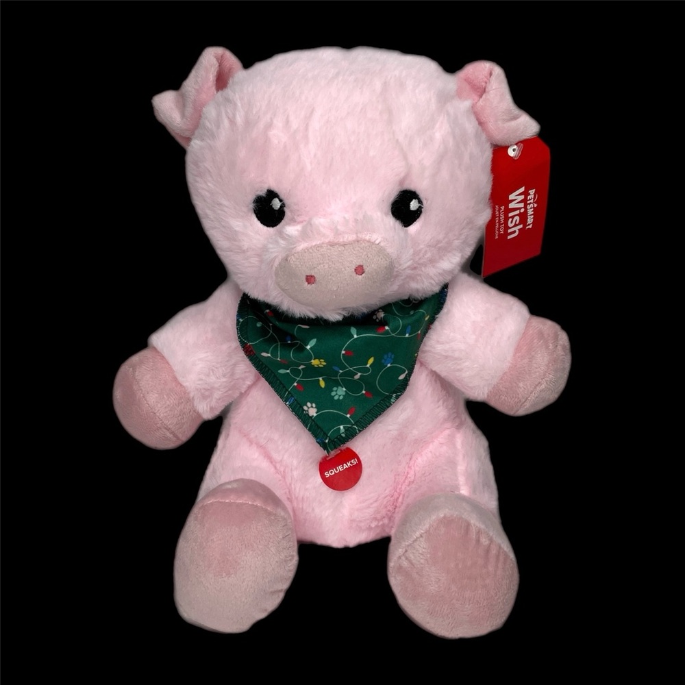 Petsmart Wish Pink Pig Toy Squeaker Plush